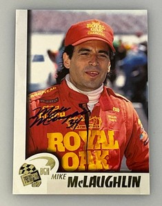 Mike Mclaughlin Autographed NASCAR Trading Card