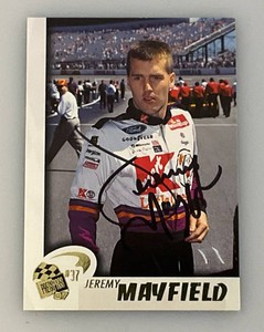 Jeremy Mayfield Autographed NASCAR Trading Card