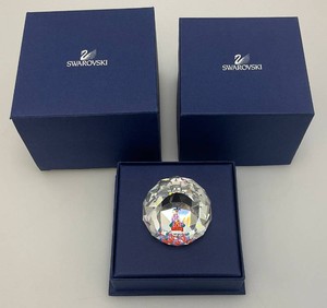 Highly Collectible SWAROVSKI Disney Land Paris 5 Year Anniversary Crystal Paperweight (New Old Stock)