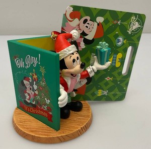Vintage Collectible Disney Parks Santa Mickey Mouse Christmas Card Sketchbook Ornament New Old Stock With Tag