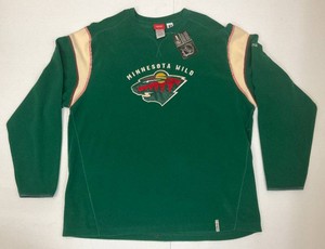 Minnesota Wild Reebok Faceoff Fleece Sweat Shirt Size XL