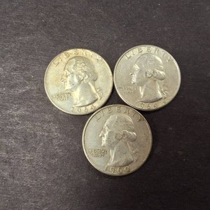 Lot of (3) total  1965 Washington Qtrs. 90%