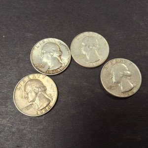 Lot of- 90% Constitutional Silver Quarters (4) total