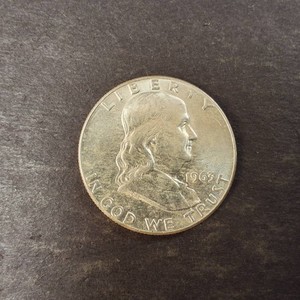 Single Bright and detailed Franklin Half Dollar 1963