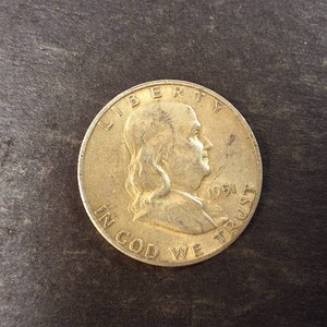 Single 90% Franklin Half Dollar 1951