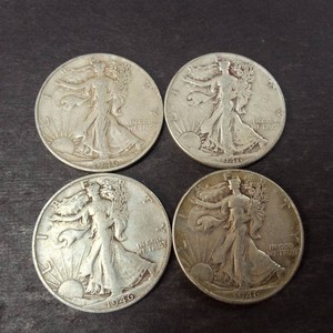 Lot of (4) 1946 Walking Liberty Half Dollars 90% Silver