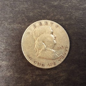 Nice Single 90% Franklin Half Dollar 1949