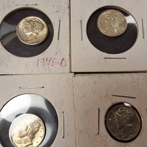 Lot of (4) Beautiful collection Mercury Dimes - 90% Silver