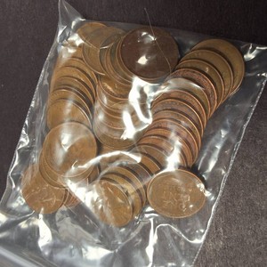 FULL ROLL 50 Count Lincoln Wheat Penny Lot - Circulated Vintage Lincoln Cents