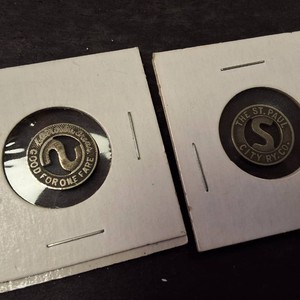 Lot of (2) ST. Paul City Ry Co. Tokens