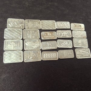 MegaLot of (20) 1 gram bars of .999 fine (pure) silver  CMC, Dobie and lots more