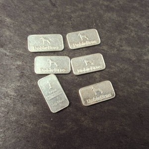 Lot of (6) 1 gram bars of .999 fine (pure) silver Dobie Bros