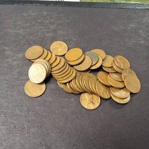 FULL ROLL lot of (50) Count Lincoln Pennnies (Wheat)