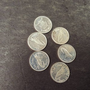 Lot of (6) 1 gram rounds of .999 fine (pure) silver Alligator and Cache