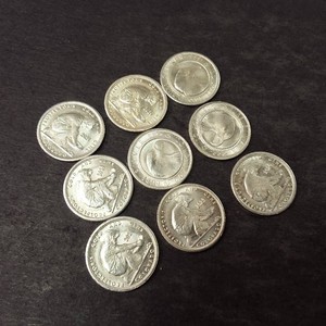Large Lot of (9) .05 Troy Oz Prospector Motif Fine Silver Rounds