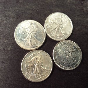 Lot of (4) 110 Troy Oz. Silver Round .999 Fine  Lady Liberty
