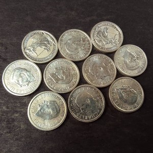 Nice Lot of (10) 110 Troy Oz. Silver Round .999 Fine 20 Pence