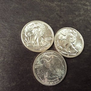 Lot of (3) 110 Troy Oz. Silver Round .999 Fine  Lady Liberty Golden State Mint