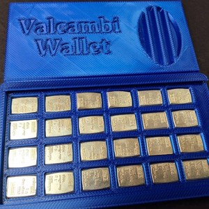 Blue Valcambi Wallet with (24) One Gram .999 Silver Bars