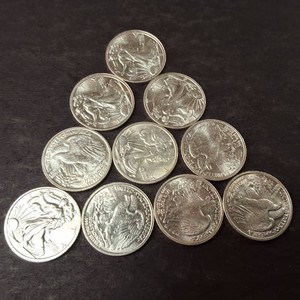 Lot of (10) 110 Troy Oz. Silver Round .999 Fine  Lady Liberty Golden State Mint
