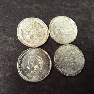 Lot of (4) 110 Troy Oz. Silver Round .999 Fine  Aztec design