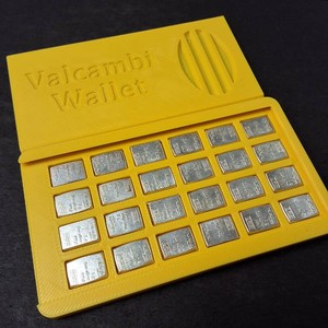 Yellow Valcambi Wallet with (24) One Gram .999 Silver Bars