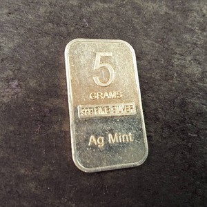 5 gram Fine Silver Bar  Horse AG Mint