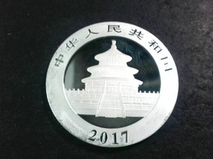 CHINA 10 Yuan, 2017 Panda Series, Silver .999 fine