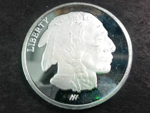 Buffalo Round .999 Fine Silver Bullion - One Troy Ounce - Liberty