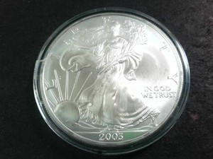 2003 American Silver Eagle 1 oz .999 Fine Silver Dollar  BU - US Mint in case