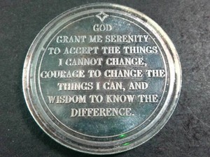 Religious  1 oz .999 Fine Silver Round w nice patina