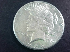 1926 US Peace Silver Dollar - Beautiful Vintage 90% Silver Coin - Great Details