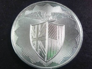 Royal Mint Refinery  1 oz .999 Fine Silver Bullion Round, Shield and Eagle