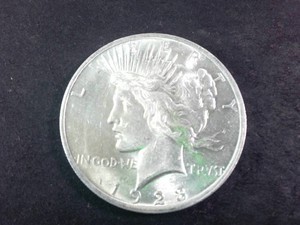1923 USA Peace Silver Dollar -  Vintage 90% Silver Coin - Nice shape