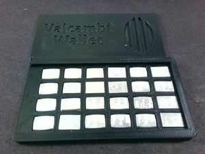 Valcambi 3D-Printed Wallet Holder with 24 x 1 Gram .999 Silver Bars (Black Case)