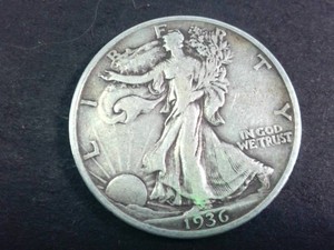 1936 Walking Liberty Half Dollar - 90% Silver - Circulated