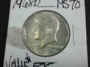 1968D Kennedy Half Dollar Detailed(40% Silver) Constitutional Currency in sleeve
