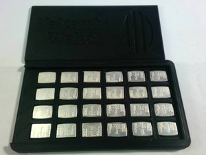 Last Valcambi 3D-Printed Wallet Holder with 24 x 1 Gram .999 Silver Bars (Black Case)