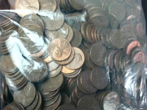 MegaLot  (1,000 total) 6.75 lbs. Copper Lincoln Pennies   95% pure copper 