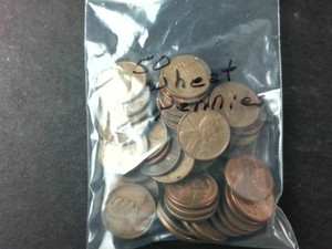 Hand Sorted FULL ROLL 50 Count Lincoln Wheat Penny Lot - Circulated Vintage Lincoln Cents