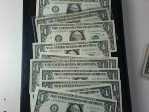 MegaLot  (10 total) One Dollar FRN in varying conditions.  See details in pics