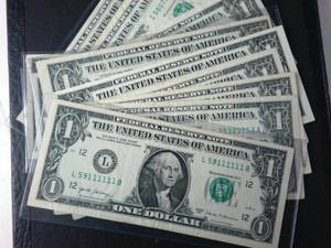 Lot of (9) $1 FRN spanning 4 decades including 3 Star Notes