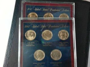 Lot of (16) (2 sets 2012 & 2007) Presidential Dollars in Pristine Collection