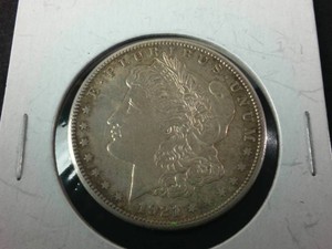 In Coin Flip Vintage 1923 Peace Silver Dollar -  90% Silver