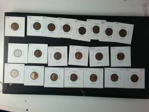 Lucky Lot of (21) Mixed Linear Series Lincoln Wheat Pennies - 1929-58 (Many UNC) All in Coin Flips