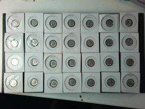 Very Fine Collection (28 coins) Bright Roosevelt Dimes Preserved in Coin Flips Pre-65