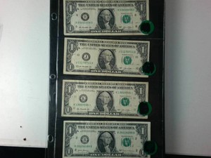 Mixed Years lot of (5) $1 FRN FANCY NOTES  Incl. 4x8s and 4x2  Star note