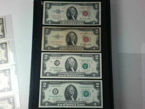 Lot of (4) $2 Notes  two from 1953, one from 2017A and one from Series 1995