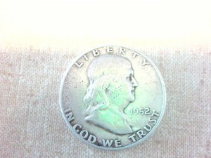 1952-S Franklin Half Dollar in good condition for its age - 90% Silver