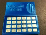 Valcambi Wallet (or sliding combi-wallet) full of (24 Count) 1 gram bars of .999 Fine Silver